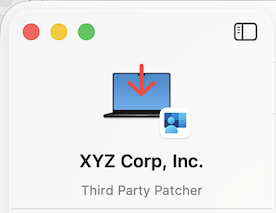 Available Software sidebar header showing the company name XYZ Corp, Inc.